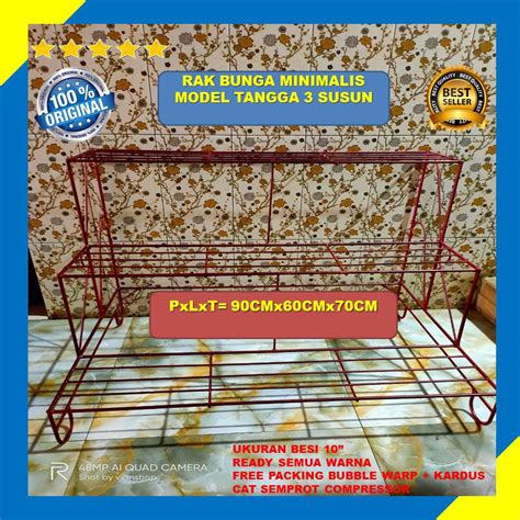 Jual Rak Bunga Besi Minimalis Bertingkat Standing Pot Susun Stand