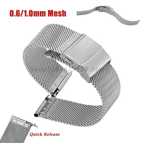 1 0mm 0 6mm Milanese Mesh 20 22mm Bracelet Metal WatchBand For Seiko