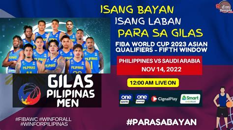 Gilas Pilipinas Game Schedule November 14 2022 Fiba World Cup