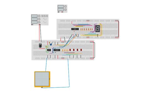 Circuit design Chip 555-7493 y Led 7 - Tinkercad