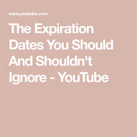 The Expiration Dates You Should And Shouldnt Ignore Youtube Expiration Date Dating Bad Eggs