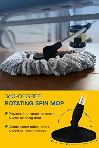 CycloMop Commercial Spinning Spin Mop With Dolly Wheels Heavy Duty