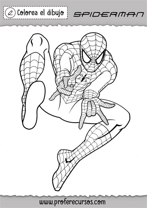 Dibujos De Spiderman Para Colorear Y Pintar