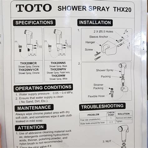 Jual Toilet Showe Jet Jet Shower Toto Thx20Mcrb Chrome Shower Spray