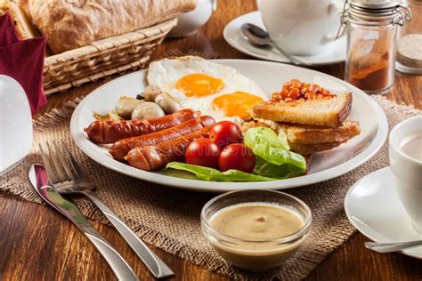 English Breakfast with Sausage Stock Image - Image of full, meat: 49045857