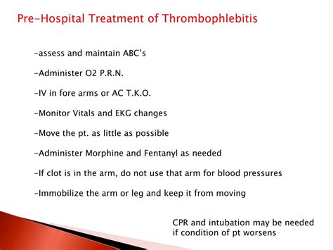 Ppt Thrombophlebitis Powerpoint Presentation Free Download Id 2246423