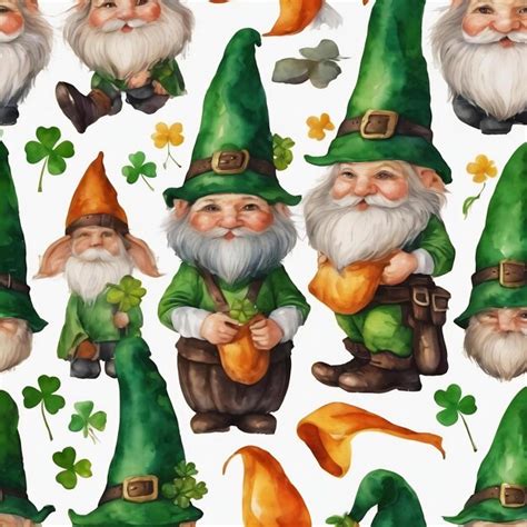 Premium Photo Watercolor Set Of Gnomes Illustrations Stpatrick S Day