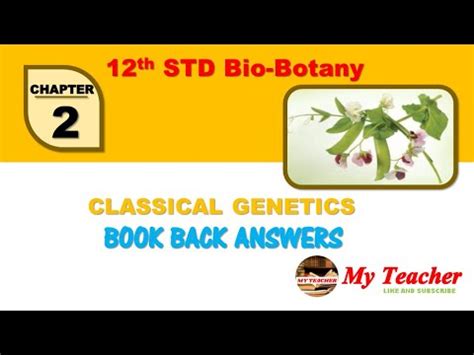 Th Bio Botany Chapter Book Back Answers My Teacher Youtube