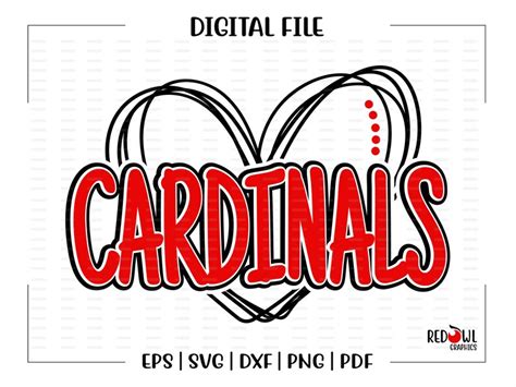 Cardinal Svg Cardinals Svg Cardinal Cardinals Heart Love Etsy