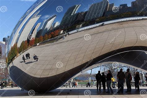 Chicago Bean Reflection Editorial Photo Image Of Color 28728931