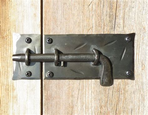 Slide Bolt Door Latch Hand Forged Cabinet Gate Shed Country Antique