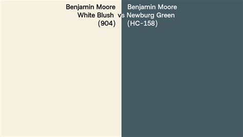 Benjamin Moore White Blush Vs Newburg Green Side By Side Comparison