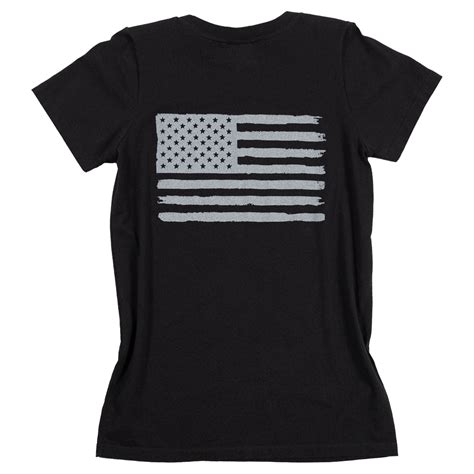 Womens Tattered Flag Graphic T Shirt Made In Usa Proudly Usa