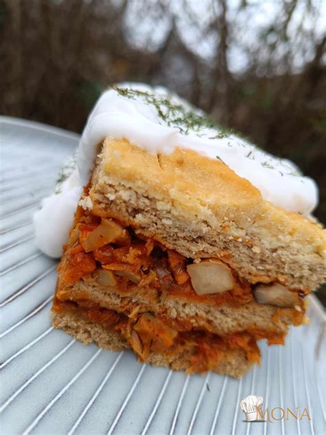 Gombás rakottas glutén tej tojás cukor szójamentes vegán Mona