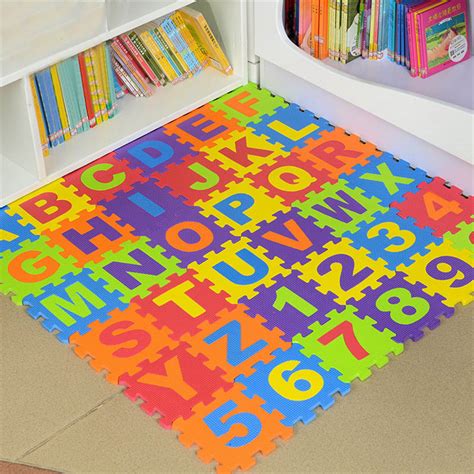 36pcs Alphabet Number Eva Foam Puzzle Play Mat For Children