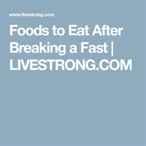 What Are The Best Foods To Eat After Breaking A Fast