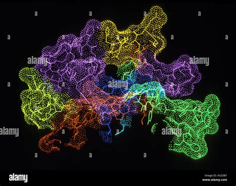 Computer generierte Grafik von Protein Molekül Stockfoto Bild 339383