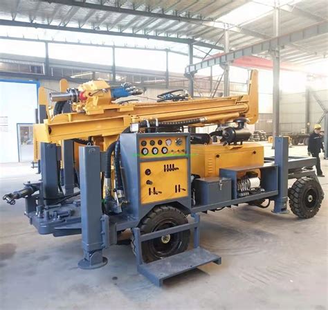 Wheel Trailer Mounted Dth Rock Borehole Water Well Drilling Machine