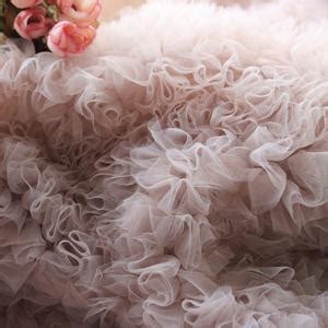 3D Nude Pink Ruffle Fabric Haute Couture Dress Fabric Photography Prop Backdrop Wedding
