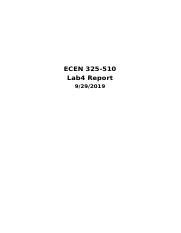 Lab Report Docx Ecen Lab Report Calculations