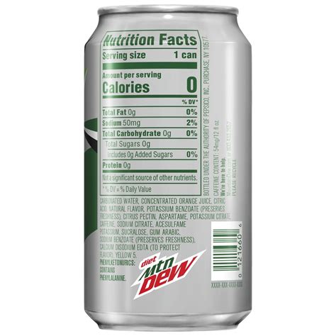 Mountain dew nutrition facts - partsnored