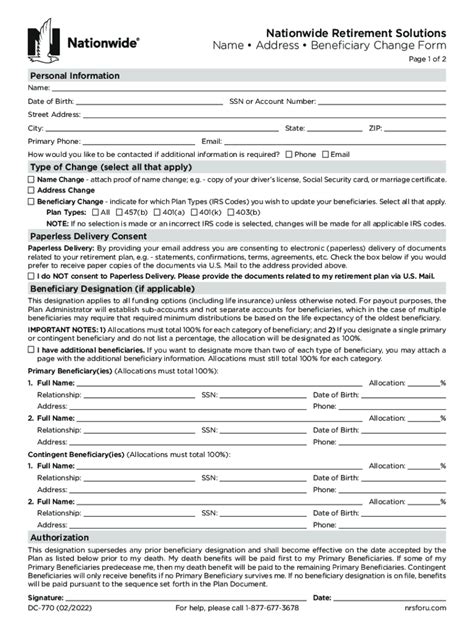 2022 2024 Form Nationwide Retirement Solutions DC 770 Fill Online