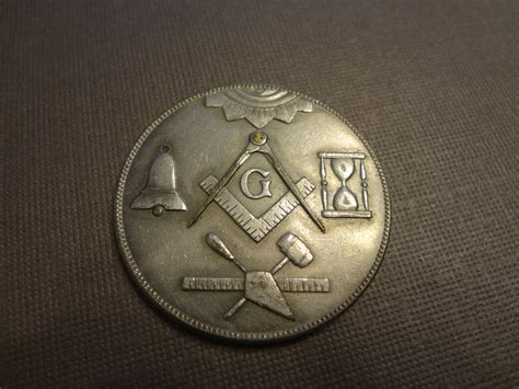 Masonic Coin Token Masons Engrave Information Made A Mason