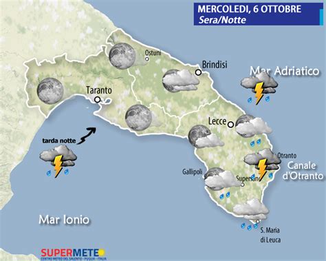 Il tempo oggi mercoledì 6 ottobre Mesagnesera it