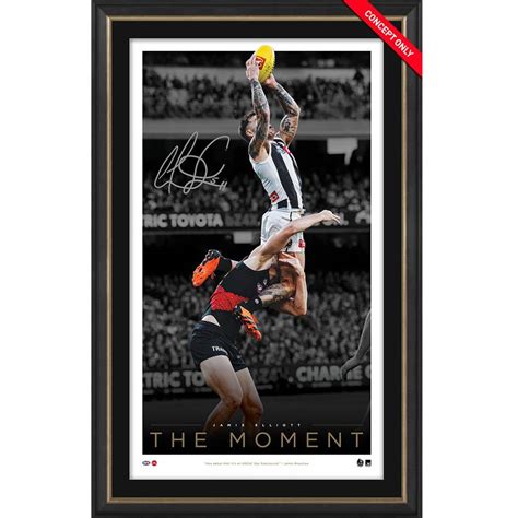 Collingwood Jamie Elliot Signed Icon Series Authentic Autographs