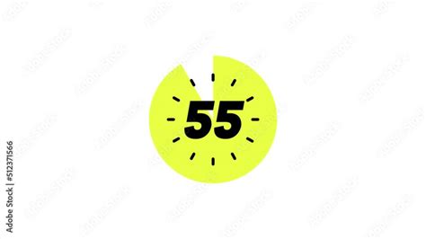 60 Seconds Countdown Animation With Color Rotation. Sixty Seconds Timer ...