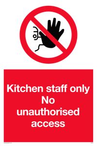 Kitchen Staff Only Sign Printable Free