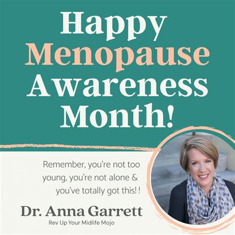 October Is Menopause Awareness Month Anna Garrett