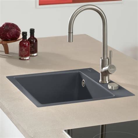 Villeroy Boch Subway 50 S Flat Kitchen Sink Graphite Position