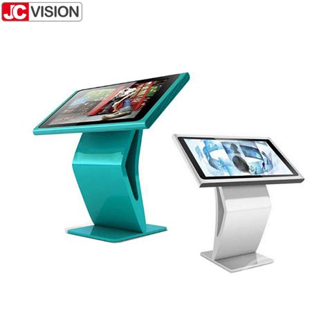 Interactive 1920x1080 Digital Signage Touch Screens Kiosk On Wheels