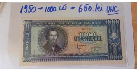 Romania Bancnota De Colectie 1000 Lei Din Anul 1950 UNC