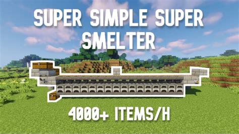 Super Easy Super Smelter Minecraft Tutorial Youtube