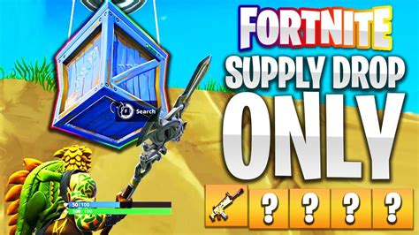 Supply Drop Only Challenge In Fortnite Battle Royale Epic Ending