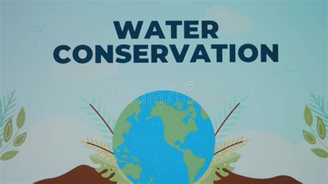 Inscripción De Conservación Del Agua Con Efecto De Las Olas Sobre El