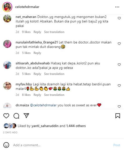 Saya Hanya Mampu Pakai Apa Yang Selesa DR MALAR Pernah Dilabel