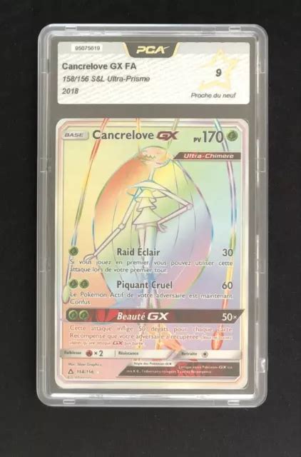 CARTE POKÉMON CANCRELOVE GX 158 156 PCA 9 EUR 39 99 PicClick FR