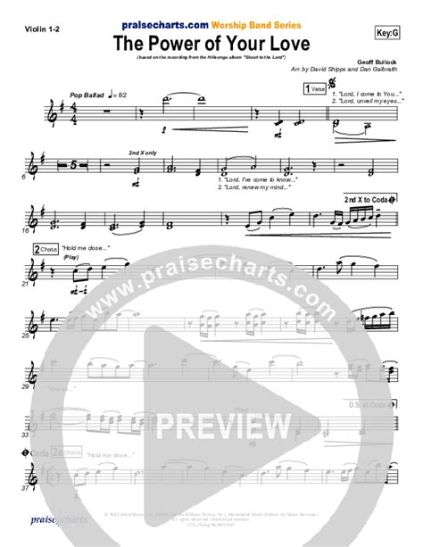 The Power Of Your Love Violin Sheet Music PDF Hillsong Worship