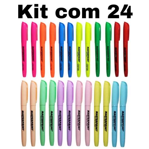 Kit Marca Texto Neon Pastel Masterprint Shopee Brasil