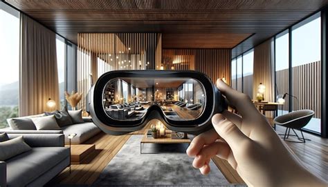 Premium Photo Virtual Reality Mockup Display Living Room Interior