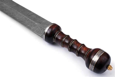 Handmade Damascus Steel Roman Gladius Sword With Rosewood Etsy