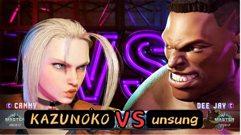 SF6Kazunoko CAMMY VS Unsung DEE JAY スト6 YouTube