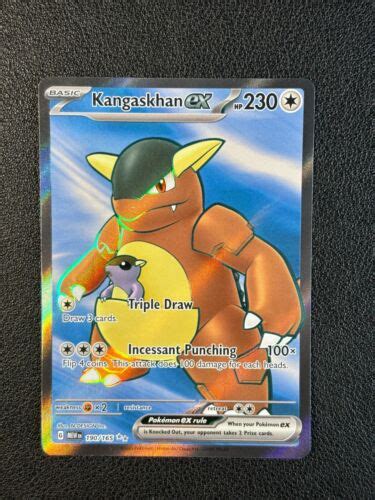 190 165 Kangaskhan Ex Pokemon 151 English Full Art Rare Pokemon