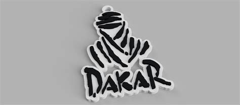 Stl File Dakar Logo Paris Rally Key Ring Pendant Earring 🔑 ・3d