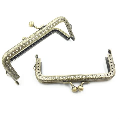 Pc Kiss Clasp Lock Handle For Purse Bag Handbag Diy Accessories Bronze