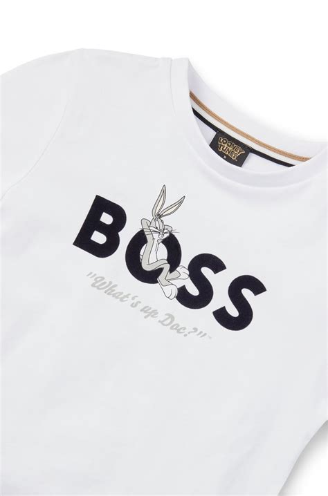 BOSS - BOSS x Looney Tunes kids' cotton T-shirt with Bugs Bunny artwork ...