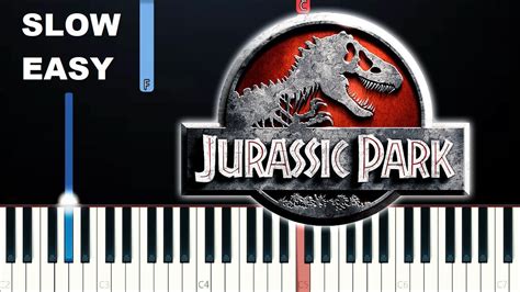 Jurassic Park Main Theme Slow Easy Piano Tutorial Youtube